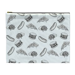 Fast Food Pattern Cosmetic Bag (xl) by Valentinaart