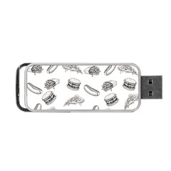 Fast Food Pattern Portable Usb Flash (two Sides) by Valentinaart