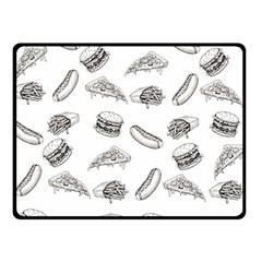 Fast Food Pattern Double Sided Fleece Blanket (small)  by Valentinaart