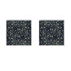 Dark Floral Collage Pattern Cufflinks (square) by dflcprints