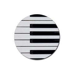 Keybord Piano Rubber Round Coaster (4 pack) 