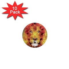 Fractal Lion 1  Mini Magnet (10 pack) 