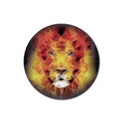 Fractal Lion Rubber Coaster (Round) 