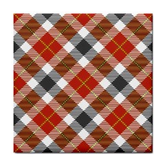 Smart Plaid Warm Colors Tile Coasters by ImpressiveMoments