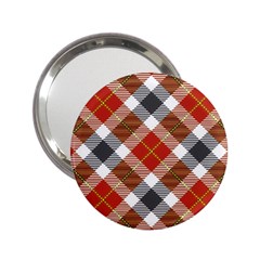 Smart Plaid Warm Colors 2 25  Handbag Mirrors by ImpressiveMoments