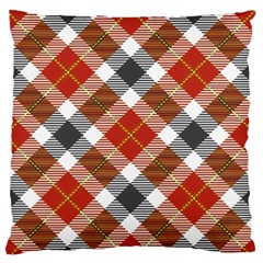 Smart Plaid Warm Colors Standard Flano Cushion Case (one Side) by ImpressiveMoments