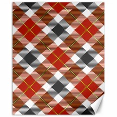 Smart Plaid Warm Colors Canvas 16  X 20  by ImpressiveMoments