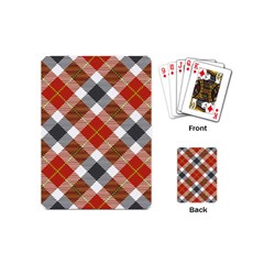 Smart Plaid Warm Colors Playing Cards (mini) by ImpressiveMoments