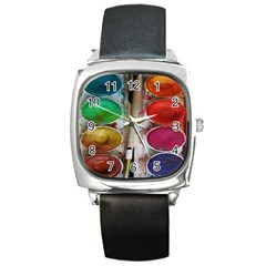 Paint Box Square Metal Watch