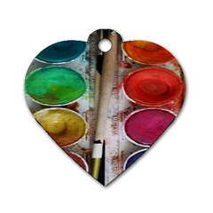 Paint Box Dog Tag Heart (Two Sides)