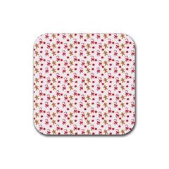 Cake Christmas Gingerbread Man Wallpapers Rubber Coaster (square) 