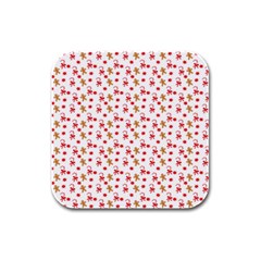 Cake Christmas Gingerbread Man Wallpapers Rubber Square Coaster (4 Pack) 