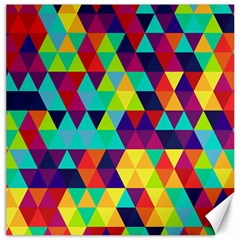 Bright Color Triangles Seamless Abstract Geometric Background Canvas 16  X 16 