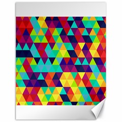 Bright Color Triangles Seamless Abstract Geometric Background Canvas 18  X 24 