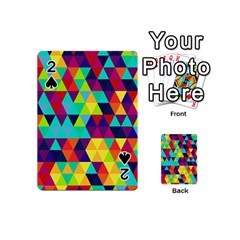 Bright Color Triangles Seamless Abstract Geometric Background Playing Cards 54 (mini)