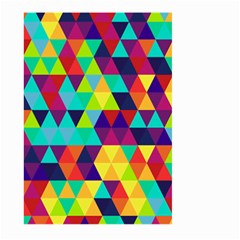 Bright Color Triangles Seamless Abstract Geometric Background Large Garden Flag (two Sides) by Alisyart