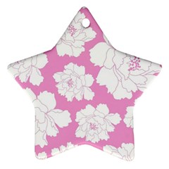 Beauty Flower Floral Pink Ornament (star)
