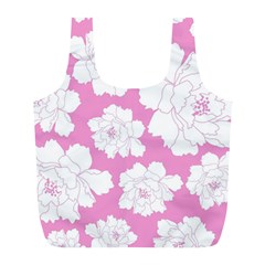 Beauty Flower Floral Pink Full Print Recycle Bag (l)