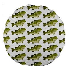 Green Small Fish Water Large 18  Premium Round Cushions