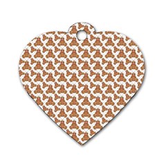 Babby Gingerbread Dog Tag Heart (two Sides)