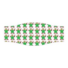 Gingerbread Men Seamless Green Background Stretchable Headband