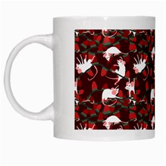 Cartoon Mouse Christmas Pattern White Mugs