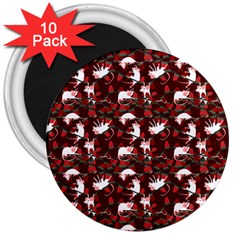 Cartoon Mouse Christmas Pattern 3  Magnets (10 Pack) 