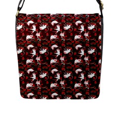 Cartoon Mouse Christmas Pattern Flap Closure Messenger Bag (l) by Alisyart