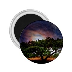 Lone Tree Fantasy Space Sky Moon 2 25  Magnets by Alisyart