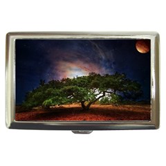 Lone Tree Fantasy Space Sky Moon Cigarette Money Case