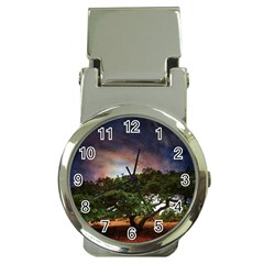 Lone Tree Fantasy Space Sky Moon Money Clip Watches