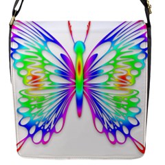 Rainbow Butterfly Flap Closure Messenger Bag (s) by amazinganimals