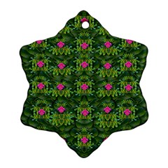 The Most Sacred Lotus Pond With Fantasy Bloom Snowflake Ornament (two Sides) by pepitasart