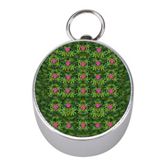 The Most Sacred Lotus Pond With Fantasy Bloom Mini Silver Compasses by pepitasart