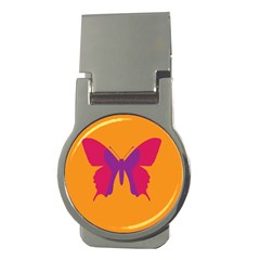 Butterfly Wings Insect Nature Money Clips (round)  by Nexatart