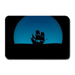 Ship Night Sailing Water Sea Sky Plate Mats by Nexatart