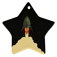 Rocket Space Stars Ornament (star)