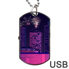 Architecture Home Skyscraper Dog Tag Usb Flash (two Sides)