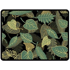 Autumn Fallen Leaves Dried Leaves Double Sided Fleece Blanket (large)  by Nexatart