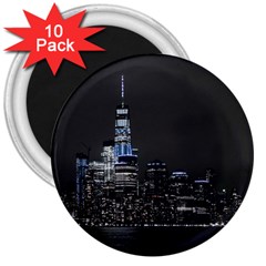 New York Skyline New York City 3  Magnets (10 Pack)  by Nexatart