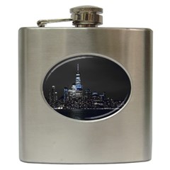 New York Skyline New York City Hip Flask (6 Oz) by Nexatart