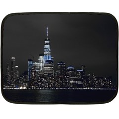 New York Skyline New York City Fleece Blanket (mini) by Nexatart