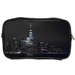 New York Skyline New York City Toiletries Bag (two Sides) by Nexatart