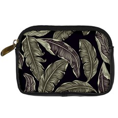 Jungle Leaves Tropical Pattern Digital Camera Leather Case