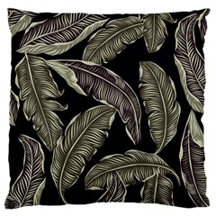 Jungle Leaves Tropical Pattern Large Flano Cushion Case (two Sides)