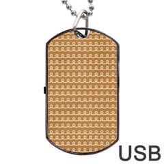 Gingerbread Christmas Dog Tag Usb Flash (two Sides)