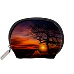 Lonely Tree Sunset Wallpaper Accessory Pouch (Small) Front