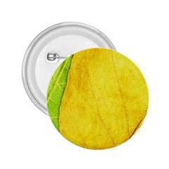 Green Yellow Leaf Texture Leaves 2 25  Buttons