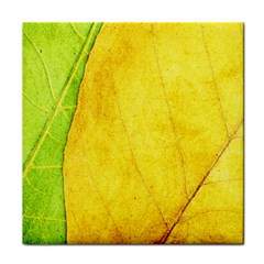 Green Yellow Leaf Texture Leaves Face Towel