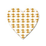 Small Fish Water Orange Heart Magnet Front